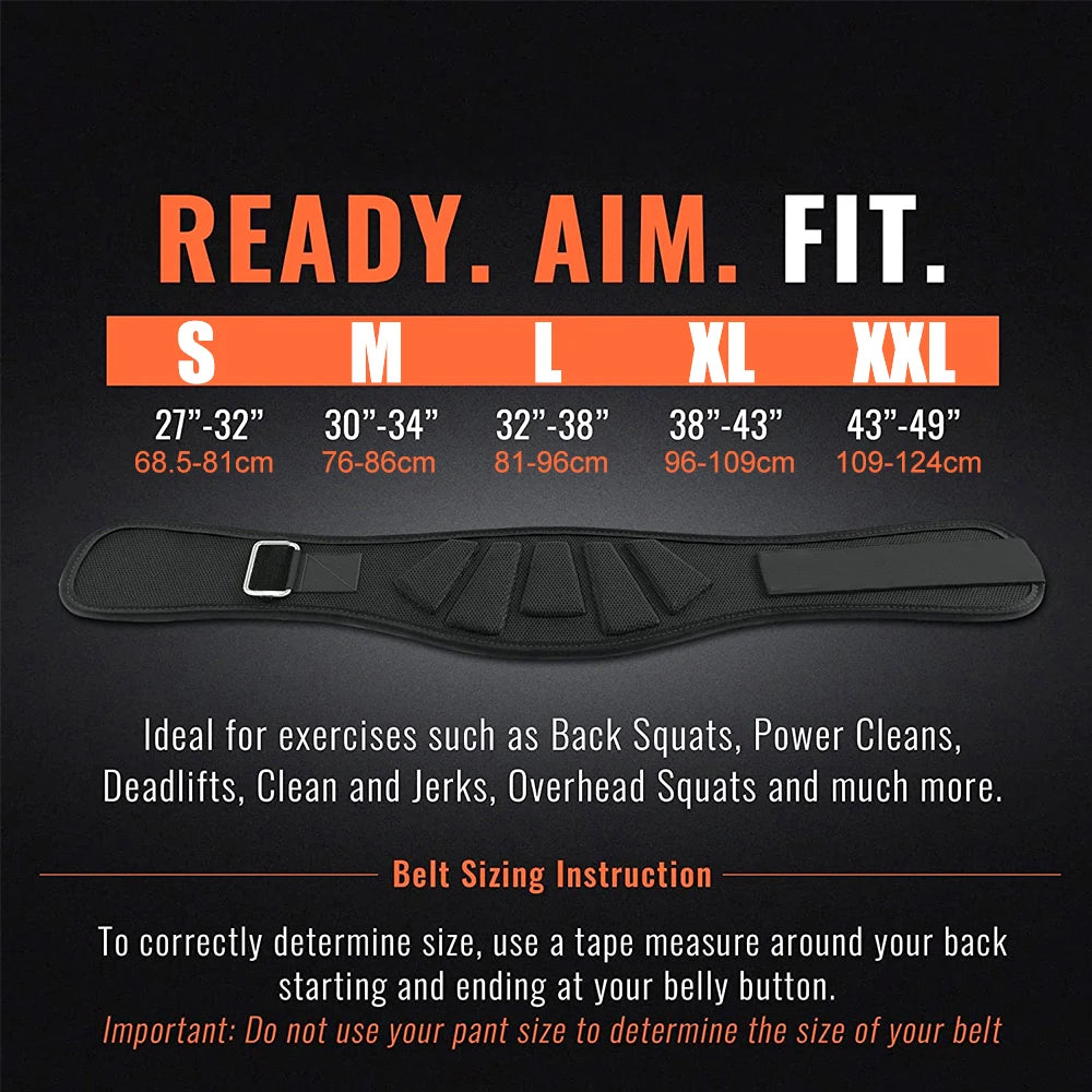 Weight Lifting Belts for Men and Women - Weight Lifting Core & Lower Back Support Workout Waist Belt for Weightlifting, Fitness