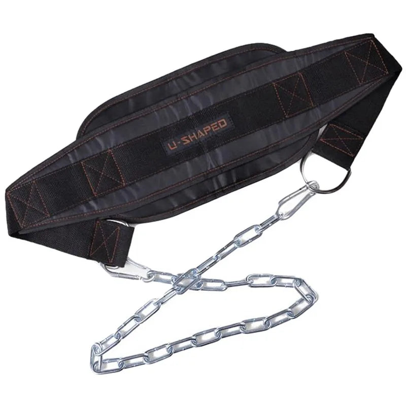Pull up weight carrying fitness belt for men, squat horizontal bar, waist protection, back muscle strength training belt
