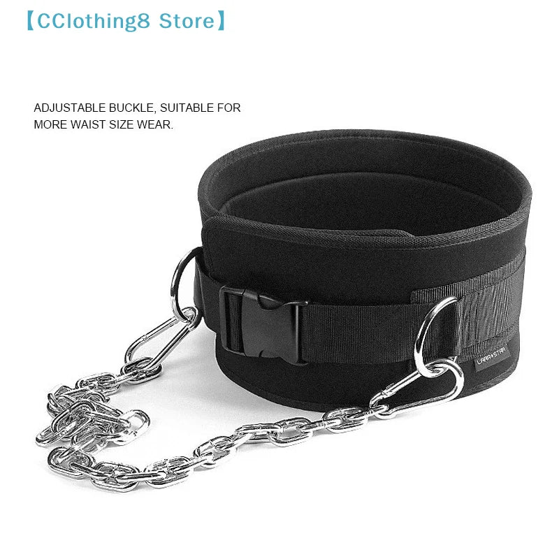 Weight Lifting Dip Belt With Metal Chain Useful Gym Belt For Gym Training Musculation Exercise Pull Up Chin Up【AliS8】