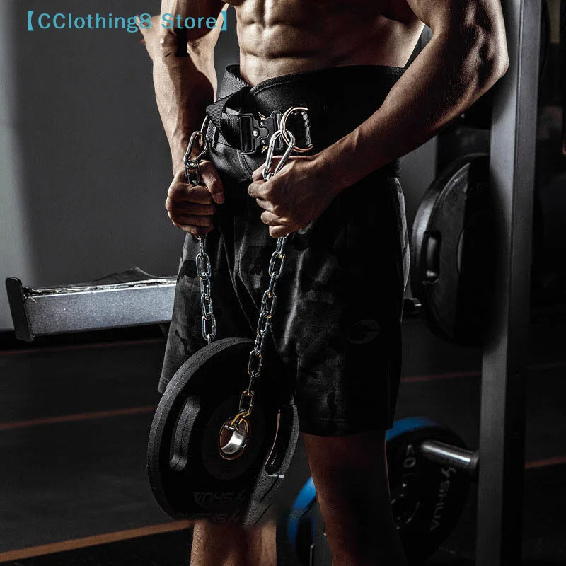 Weight Lifting Dip Belt With Metal Chain Useful Gym Belt For Gym Training Musculation Exercise Pull Up Chin Up【AliS8】
