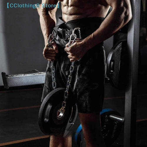 Weight Lifting Dip Belt With Metal Chain Useful Gym Belt For Gym Training Musculation Exercise Pull Up Chin Up【AliS8】
