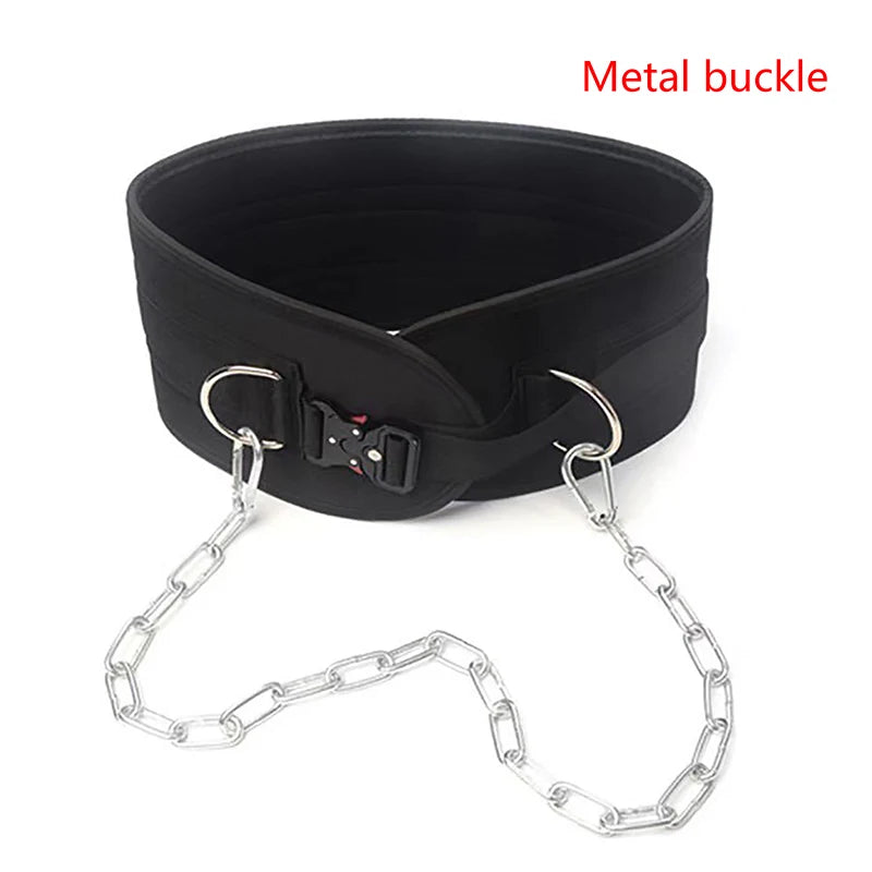 Weight Lifting Dip Belt With Metal Chain Useful Gym Belt For Gym Training Musculation Exercise Pull Up Chin Up【AliS8】