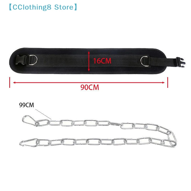 Weight Lifting Dip Belt With Metal Chain Useful Gym Belt For Gym Training Musculation Exercise Pull Up Chin Up【AliS8】