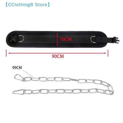 Weight Lifting Dip Belt With Metal Chain Useful Gym Belt For Gym Training Musculation Exercise Pull Up Chin Up【AliS8】
